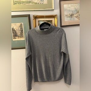 Grey 90s mock neck sweater | size L |